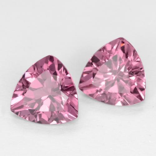 1.09 ctw Purple Rhodolite Garnet Stones, Natural Rhodolite Garnet in Trillion Facet Shape for Sale