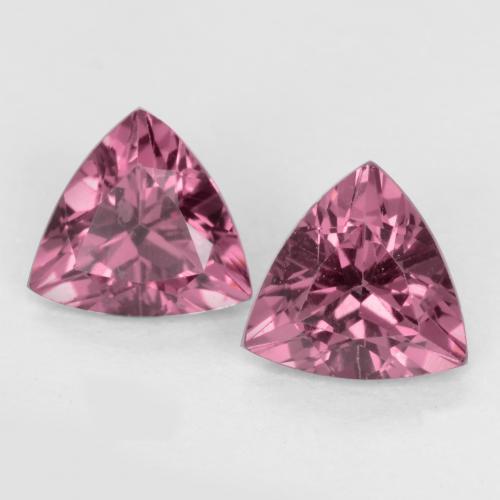 Розовато-пурпурный Родолит Гранат Камень - 0.5ct Огранка Триллион Фасетная (ID: 548075)