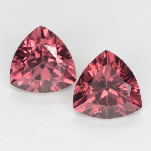 Deep Red Rhodolite Garnet Gem - 0.6ct Trillion Facet (ID: 550634)