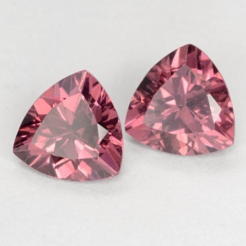 1.09 ctw Red Rhodolite Garnet Stones, Natural Rhodolite Garnet in Trillion Facet Shape for Sale