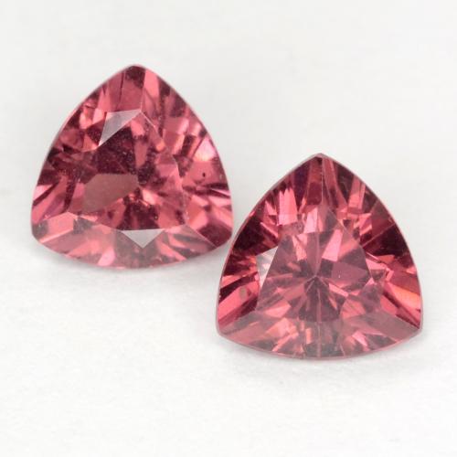 Merlot Red Rhodolite Garnet Gem - 0.5ct Trillion Facet (ID: 550636)