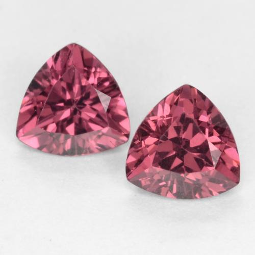 Dark Purple Rhodolite Garnet Gem - 0.6ct Trillion Facet (ID: 550640)
