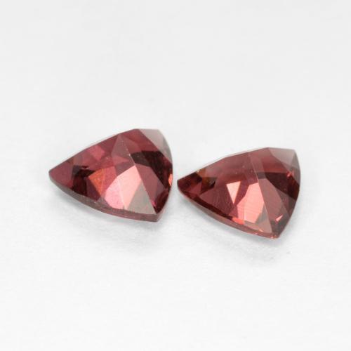 Rhodolite Garnet Gemstones in 5.2 x 5.1 mm Size for Sale, Rhodolite Garnet Stones in Deep Red Color