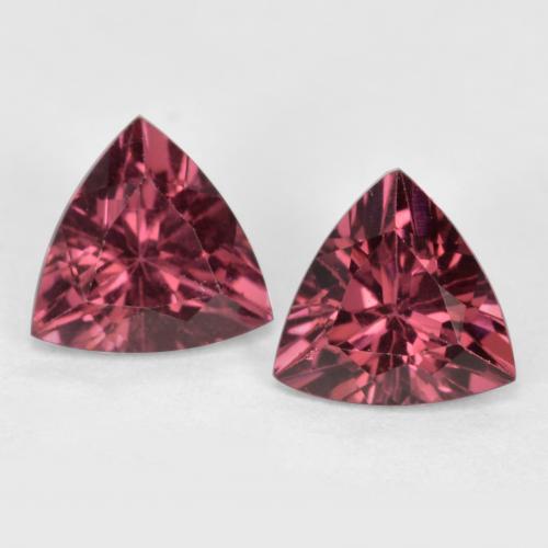 Berry Purple Родолит Гранат Камень - 0.5ct Огранка Триллион Фасетная (ID: 560620)