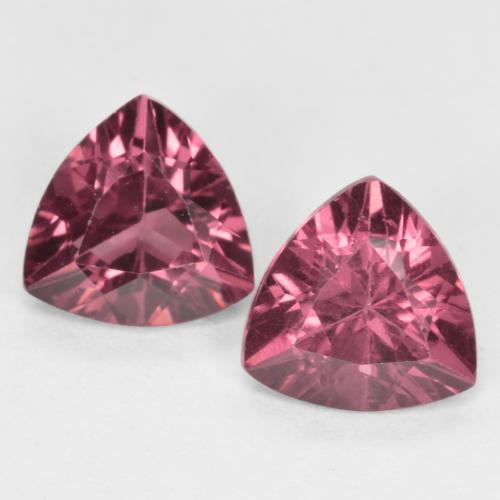 Dark Magenta-Pink Rhodolite Garnet Gem - 0.5ct Trillion Facet (ID: 562093)