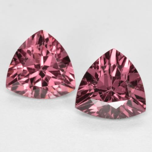 Dark Magenta-Pink Granato di rodolite Gem - 0.5ct Sfaccettatura trilliant (ID: 562098)
