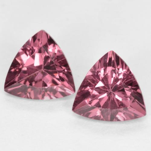 Dark Magenta-Pink Rhodolite Garnet Gem - 0.5ct Trillion Facet (ID: 562100)