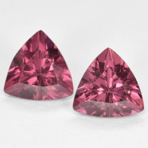 Pink Berry Purple Родолит Гранат Камень - 0.5ct Огранка Триллион Фасетная (ID: 562103)
