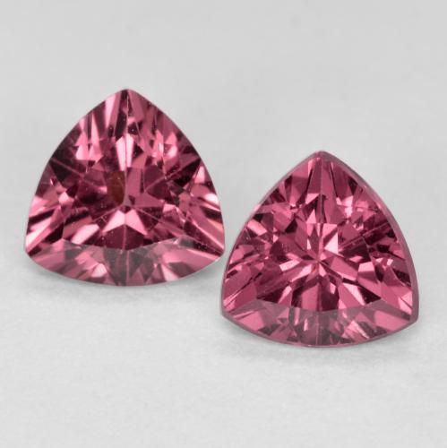 Pink Berry Purple Rhodolite Garnet Gem - 0.6ct Trillion Facet (ID: 562651)