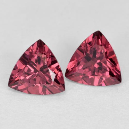 1.13 ctw Purple Rhodolite Garnet Stones, Natural Rhodolite Garnet in Trillion Facet Shape for Sale