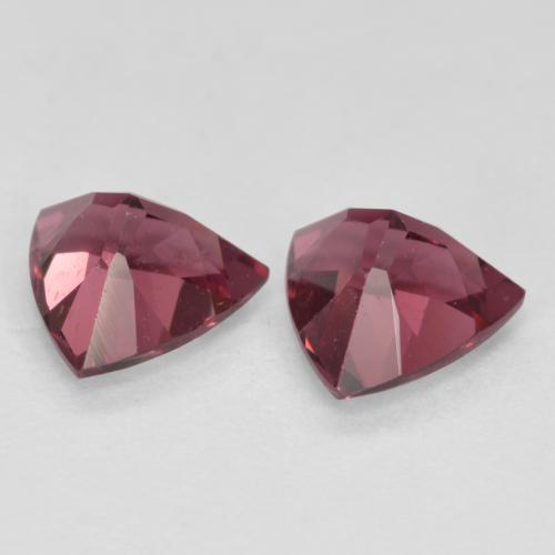 Rhodolite Garnet Gemstones in 5.3 x 5.1 mm Size for Sale, Rhodolite Garnet Stones in Berry Purple Color