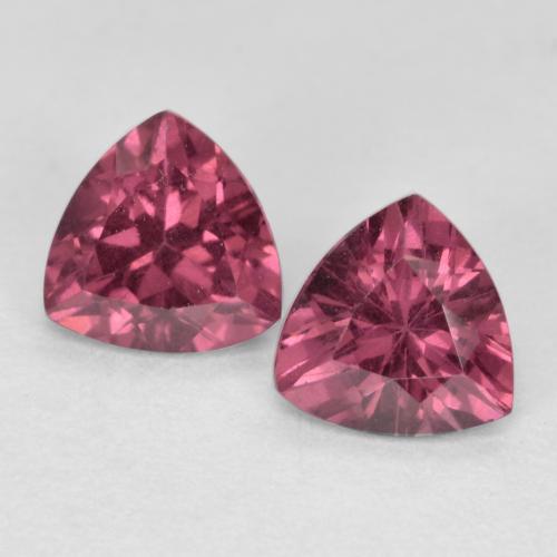 Pink Berry Purple Rhodolite Garnet Gem - 0.6ct Trillion Facet (ID: 562656)