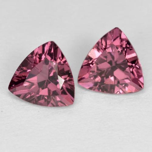 0.94 ctw Purple Rhodolite Garnet Stones, Natural Rhodolite Garnet in Trillion Facet Shape for Sale