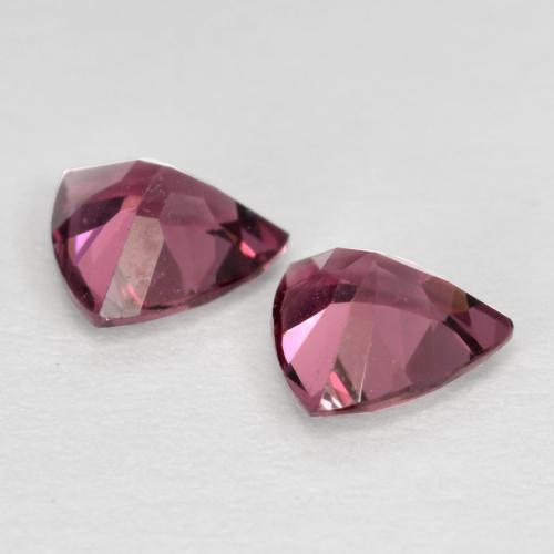 Rhodolite Garnet Gemstones in 5 x 5 mm (calibrated) Size for Sale, Rhodolite Garnet Stones in Magenta-Pink Color
