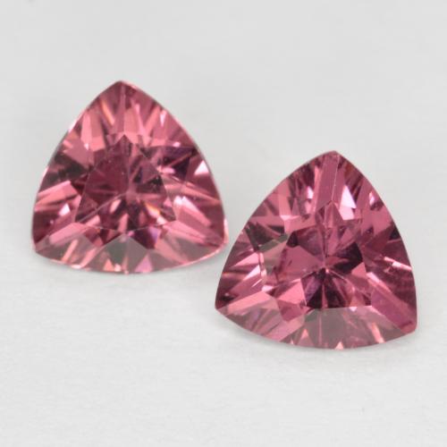 tiefrot Rhodolit-Granat Edelstein - 0.4ct Trillantschliff (ID: 570950)