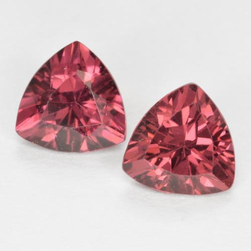 Merlot Red Rhodolite Garnet Gem - 0.6ct Trillion Facet (ID: 570951)