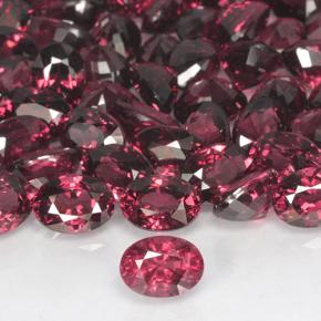 1.24 ct Red Rhodolite Garnet Gemstone, Rhodolite Garnet Gem in Oval Facet Shape for Sale.