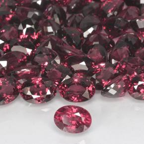 1.24 ct Red Rhodolite Garnet Stone, Natural Rhodolite Garnet in Oval Facet Shape for Sale