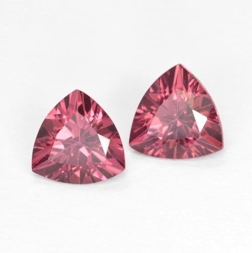Deep Red Rhodolite Garnet Gem - 0.5ct Trillion Facet (ID: 621506)