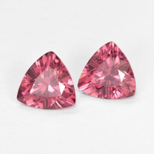 0.93 ctw Red Rhodolite Garnet Stones, Natural Rhodolite Garnet in Trillion Facet Shape for Sale