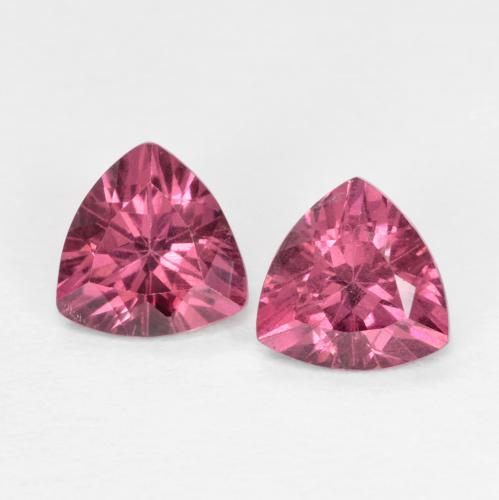 Deep Red Rhodolite Garnet Gem - 0.6ct Trillion Facet (ID: 621509)
