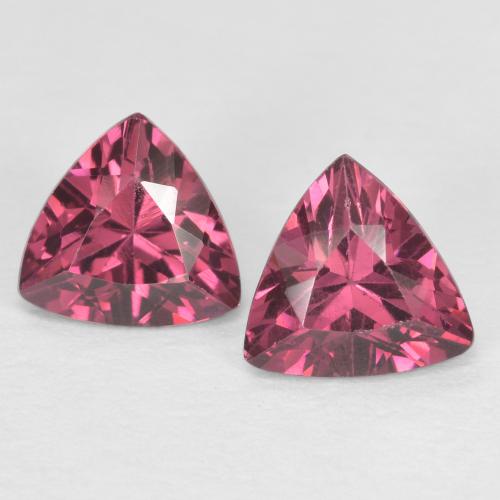 Medium Purple Rhodolite Garnet Gem - 0.6ct Trillion Facet (ID: 621787)