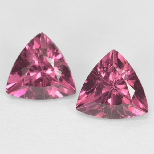 Magenta-Pink Rhodolite Garnet Gem - 0.5ct Trillion Facet (ID: 621790)