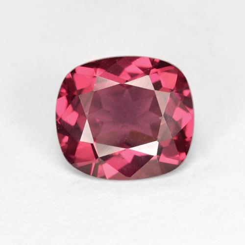 8.2 x 7.3mm Cushion Purple Rhodolite Garnet from Mozambique, Weight of 2.14ct, Natural untreated Gemstone in VVS Clarity, 1pc Cushion-cut Rhodolite Garnet - Color: Berry Purple, Mohs Hardness of 6.5 - 7.5 suitable for daily wear jewelry, Photo A