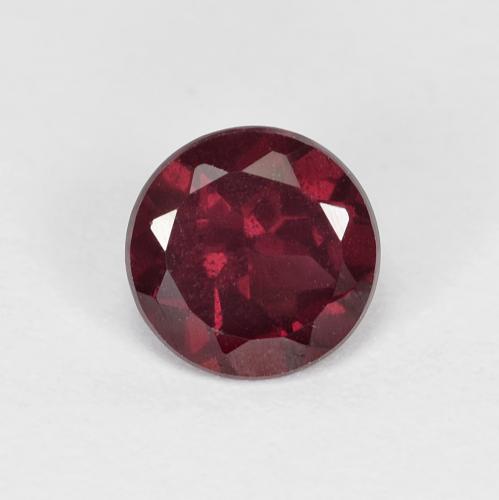Granate Rodolita Faceta Redonda de 1,07 ct de Mozambique, Dimensión 6mm, Claridad VS, Piedra preciosa natural No tratado, 1 pieza de Granate Rodolita en color Rojo vino, Dureza Mohs de 6.5 - 7.5 Adecuado para joyas de uso diario, Photo A