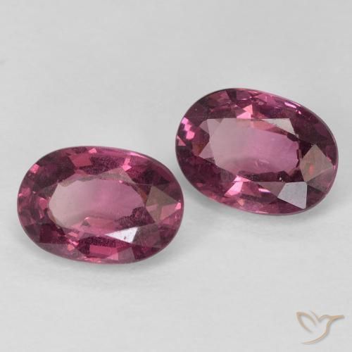 2.12 ctw Purple Rhodolite Garnet Stones, Natural Rhodolite Garnet in Oval Facet Shape for Sale