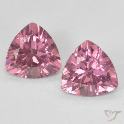 1.06 ct Trillion Cut Rhodolite Garnet, 5.3 x 5.2 mm From Mozambique, Photo A