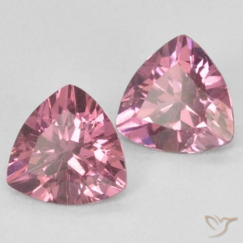1.06 ctw Red Rhodolite Garnet Stones, Natural Rhodolite Garnet in Trillion Facet Shape for Sale