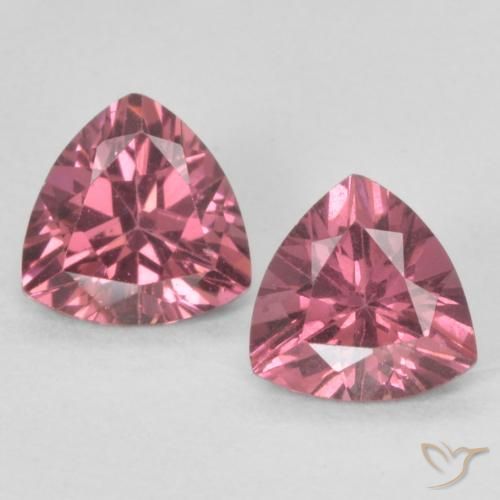 1.01 ct Trillion Cut Rhodolite Garnet, 5.2 x 5.2 mm From Mozambique, Photo A