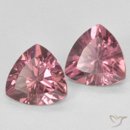 1.06 ctw Red Rhodolite Garnet Stones, Natural Rhodolite Garnet in Trillion Facet Shape for Sale