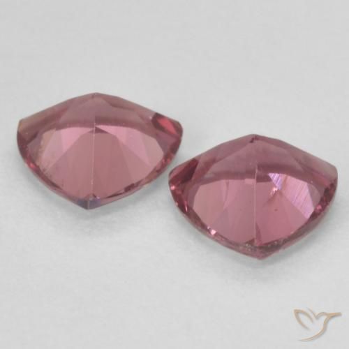 Rhodolite Garnet Gemstones in 5.3 x 5.2 mm Size for Sale, Rhodolite Garnet Stones in Light Merlot Red Color