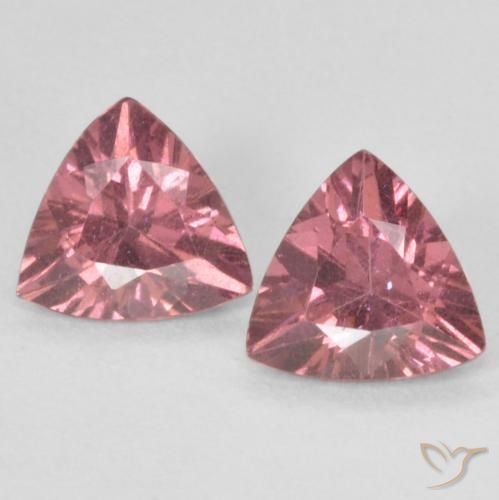 0.83 ct Trillion Cut Rhodolite Garnet, 5.1 x 4.9 mm From Mozambique, Photo A