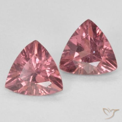 0.83 ctw Red Rhodolite Garnet Stones, Natural Rhodolite Garnet in Trillion Facet Shape for Sale