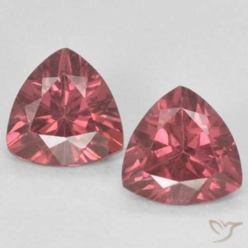 1.06 ct Trillion Cut Rhodolite Garnet, 5.2 x 5.2 mm From Mozambique, Photo A