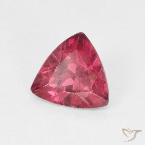 0.60 ct Red Rhodolite Garnet Stone, Natural Rhodolite Garnet in Trillion Facet Shape for Sale