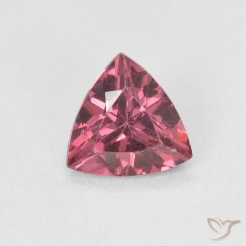 0.53 ct Trillion Cut Rhodolite Garnet, 5.2 x 5 mm From Mozambique, Photo A