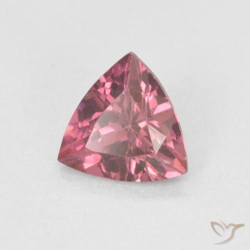 0.53 ct Red Rhodolite Garnet Stone, Natural Rhodolite Garnet in Trillion Facet Shape for Sale