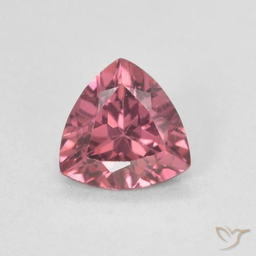 0.52ct Trillion Facet Pink Rhodolite Garnet from Mozambique, Dimension 5.1 x 5.1mm, VVS-VS Clarity, Natural untreated gemstone, 1pc Rhodolite Garnet in Medium Pink Color, Mohs Hardness of 6.5 - 7.5 suitable for daily wear jewelry, Photo A