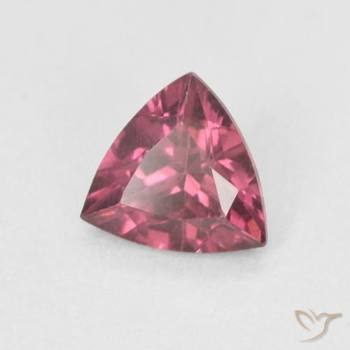 0.54 ct Red Rhodolite Garnet Stone, Natural Rhodolite Garnet in Trillion Facet Shape for Sale