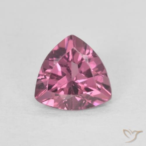 Granato rodolite taglio trilioni da 0,55 ct, 5,2 x 5,2 mm dal Mozambico, Photo A