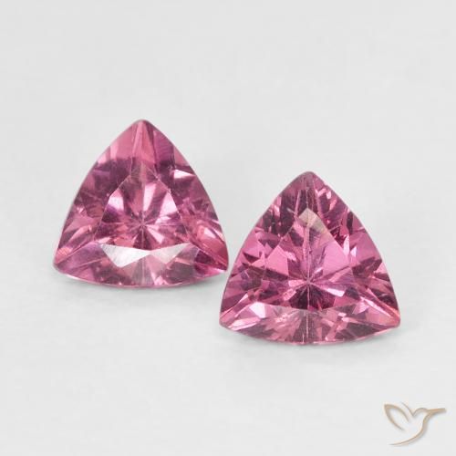 1.02 ct Trillion Cut Rhodolite Garnet, 5.2 x 5 mm From Mozambique, Photo A