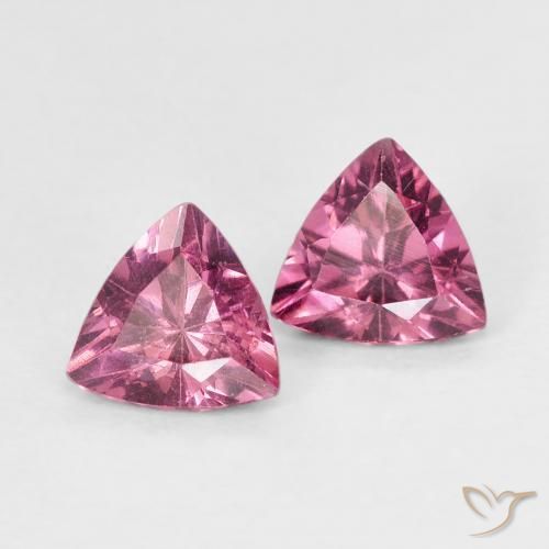 1.02 ctw Red Rhodolite Garnet Stones, Natural Rhodolite Garnet in Trillion Facet Shape for Sale