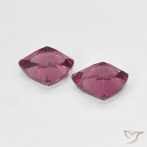 Rhodolite Garnet Gemstones in 5.2 x 5 mm Size for Sale, Rhodolite Garnet Stones in Dark Red Color