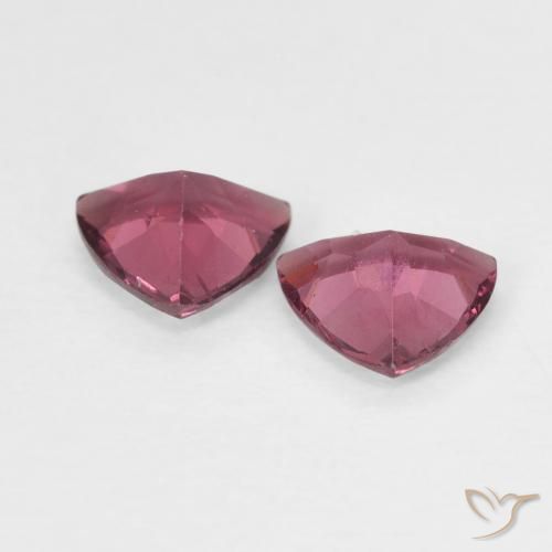 Rhodolite Garnet Gemstones in 5.3 x 5.2 mm Size for Sale, Rhodolite Garnet Stones in Medium Red Color