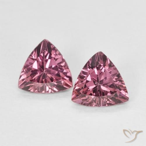 0.92 ct Trillion Cut Rhodolite Garnet, 5.2 x 5 mm From Mozambique, Photo A