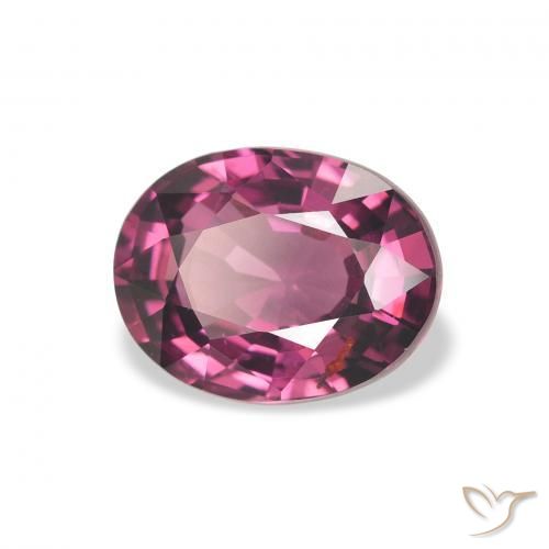 2.03 ct Purple Rhodolite Garnet Stone, Natural Rhodolite Garnet in Oval Facet Shape for Sale